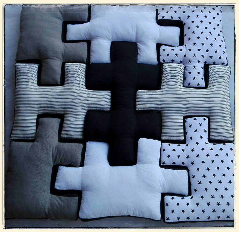 Lielies Puzzle Play Mat Black and White Lielies Puzzle Play Mat