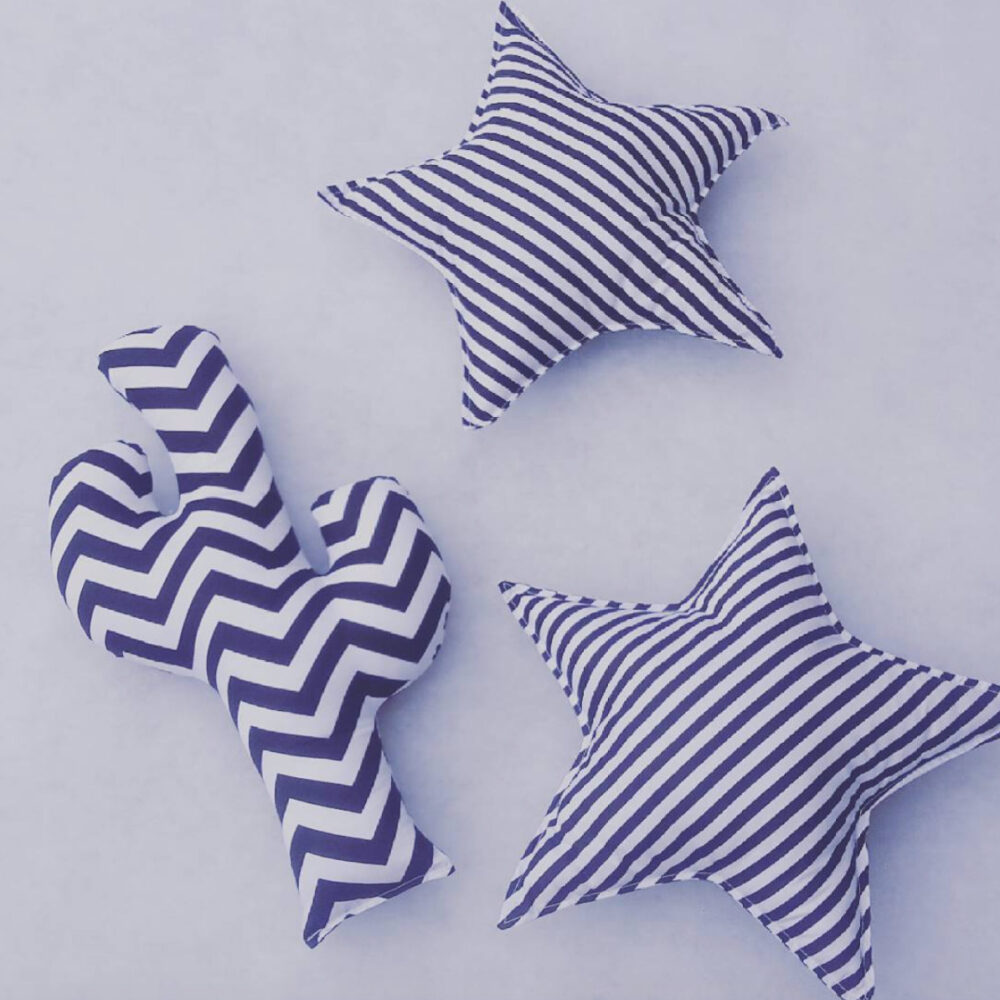 Lielies Character Cushions Blue Stars Lielies Baby Bedding | Character Cushions