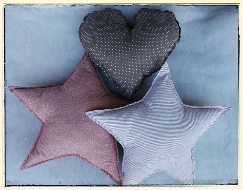 Lielies Character Cushions Stars and Heart Lielies Baby Bedding | Character Cushions